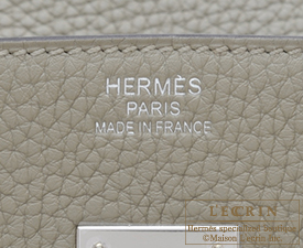Hermes　Birkin bag 35　Sauge　Clemence leather　Silver hardware