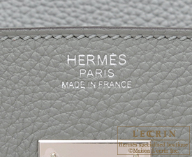 Hermes　Birkin bag 30　Gris mouette　Togo leather　Silver hardware