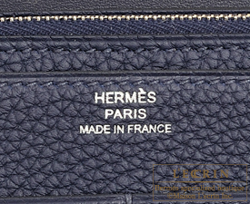 Hermes　Dogon GM　Blue nuit　Togo leather　Silver hardware
