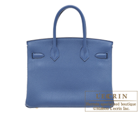 Hermes　Birkin bag 30　Blue agate　Clemence leather　Gold hardware