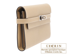 Hermes　Kelly wallet long　Trench　Epsom leather　Silver hardware