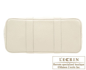 Hermes　Garden Party bag 30/TPM　Craie　Negonda leather　Silver hardware