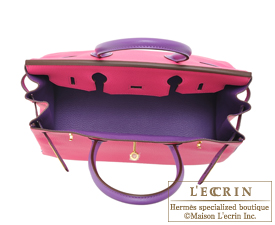 Hermes　Birkin bag 30　Rose tyrien/Parme　Chevre myzore goatskin　Gold hardware