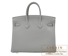 Hermes　Birkin bag 25　Gris mouette　Togo leather　Gold hardware