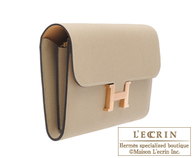 Hermes　Constance long Verso　Trench/Natural sable　Epsom leather　Rose gold hardware