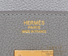 Hermes　Birkin bag 30　Gris mouette　Togo leather　Gold hardware