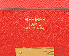 Hermes Birkin bag 35 Rouge tomate Epsom leather Gold hardware