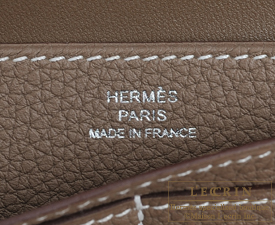 Hermes　Dogon LONG　Etoupe grey　Togo leather　Silver hardware