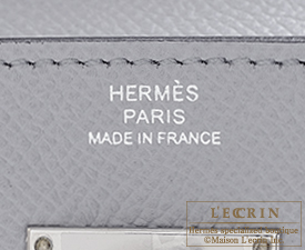 Hermes　Kelly wallet long　Blue glacier　Epsom leather　Silver hardware