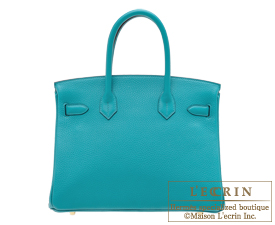Hermes　Birkin bag 30　Blue paon　Clemence leather　Gold hardware