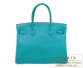 Hermes　Birkin bag 30　Blue paon　Clemence leather　Silver  hardware