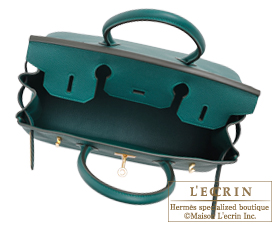 Hermes Birkin bag 30 Malachite Togo leather Gold hardware