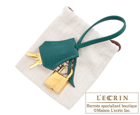 Hermes　Birkin bag 30　Malachite　Togo leather　Gold hardware
