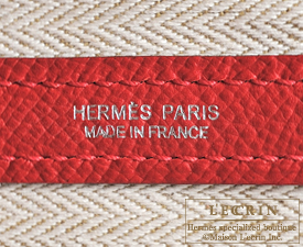 Hermes Garden Party bag TPM Rouge casaque Epsom leather Silver hardware