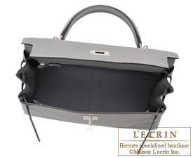 Hermes　Kelly bag 32　Retourne　Gris mouette　Togo leather　Silver hardware