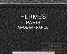 Hermes　Birkin Verso bag 35　Black/Blue agate　Togo leather　Silver hardware