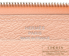 Hermes　Azap long　Rose eglantine　Togo leather　Silver hardware