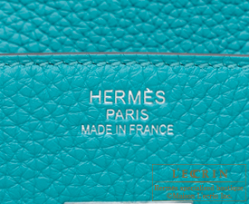 Hermes　Birkin bag 35　Blue paon　Clemence leather　Silver hardware