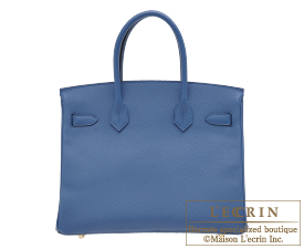 Hermes　Birkin bag 30　Blue agate　Epsom leather　Gold hardware
