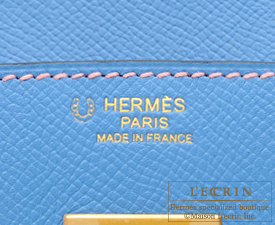 Hermes　Birkin bag 30　Blue paradise/Rose confetti　Epsom leather　Matt gold hardware