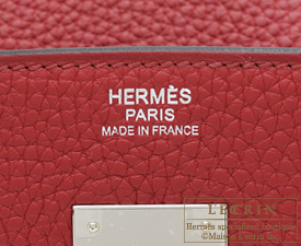 Hermes　Birkin bag 30　Rouge grenat　Clemence leather　Silver hardware