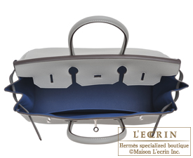 Hermes　Birkin Verso bag 35　Gris mouette/Blue agate　Togo leather　Silver hardware