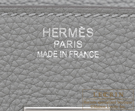 Hermes　Birkin Verso bag 35　Gris mouette/Blue agate　Togo leather　Silver hardware