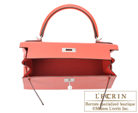 Hermes　Kelly bag 28　Rose jaipur　Epsom leather　Silver hardware
