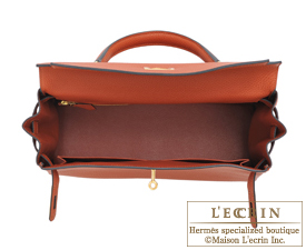 Hermes　Kelly bag 32　Retourne　Cuivre　Togo leather　Gold hardware