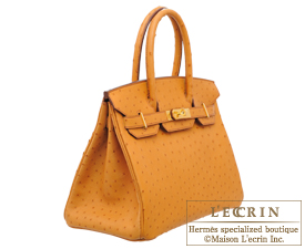 Hermes　Birkin bag 30　Gold　Ostrich leather　Gold hardware
