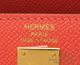 Hermès Kelly 25cm Sellier Veau Epsom T5 Rose Japour T5 Gold