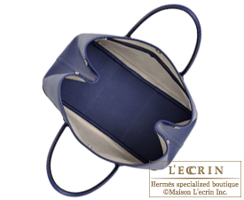 Hermes　Garden Party bag TPM　Blue saphir　Epsom leather　Silver hardware