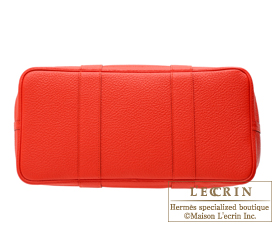 Hermes　Garden Party bag 36/PM　Rouge tomate　Country leather　Silver hardware