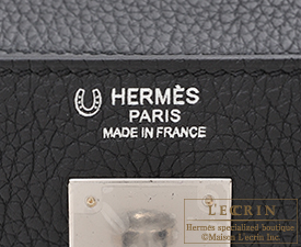 Hermes　Personal Kelly bag 32　Black　Togo leather　Silver hardware