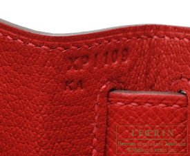 Hermes　Kelly bag 28　Rouge casaque　Epsom leather　Silver hardware