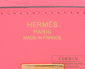 Hermes 25 Rose Azalee Veau Swift Leather Birkin Bag - PreLoved Treasures
