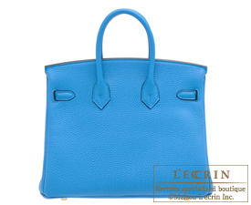 Hermes　Birkin bag 25　Blue zanzibar　Togo leather　Gold hardware