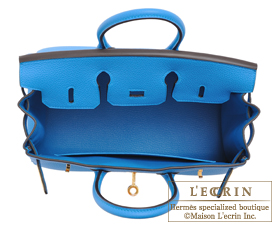 Hermes Birkin 25 Bag Blue Zanzibar Swift Gold Hardware New – Mightychic