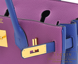 Hermes　Birkin bag 30　Anemone/Blue electric　Togo leather　Gold hardware