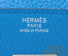 Hermes　Birkin bag 30　Blue zanzibar　Clemence leather　Silver hardware