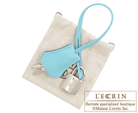 Hermes　Birkin bag 30　Blue atoll　Clemence leather　Silver hardware