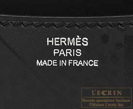 Hermes　Constance mini　Imprime　on a summer day　Black　Sombrero leather　Silver hardware