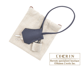 Hermes　Birkin Verso bag 35　Blue nuit/Orange poppy　Togo leather　Silver hardware