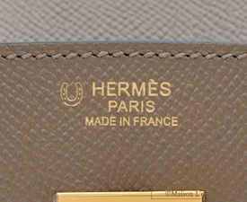 Hermes　Birkin bag 30　Etoupe grey/Black　Epsom leather　Gold hardware