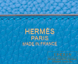 Hermes　Birkin bag 30　Blue zanzibar　Clemence leather　Gold hardware