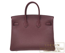 Hermes　Birkin bag 25　Bordeaux　Togo leather　Silver hardware