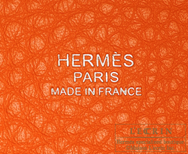 Hermes　Picotin Lock　Eclat bag MM　Orange poppy/Bordeaux　Clemence leather/Swift leather　Silver hardware