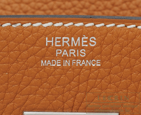 Hermes　Birkin bag 30　Toffee　Clemence leather　Silver hardware