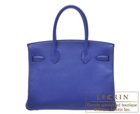 Hermes　Birkin bag 30　Blue electric　Clemence leather　Silver hardware