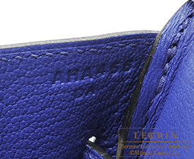 Hermes　Birkin bag 30　Blue electric　Clemence leather　Silver hardware